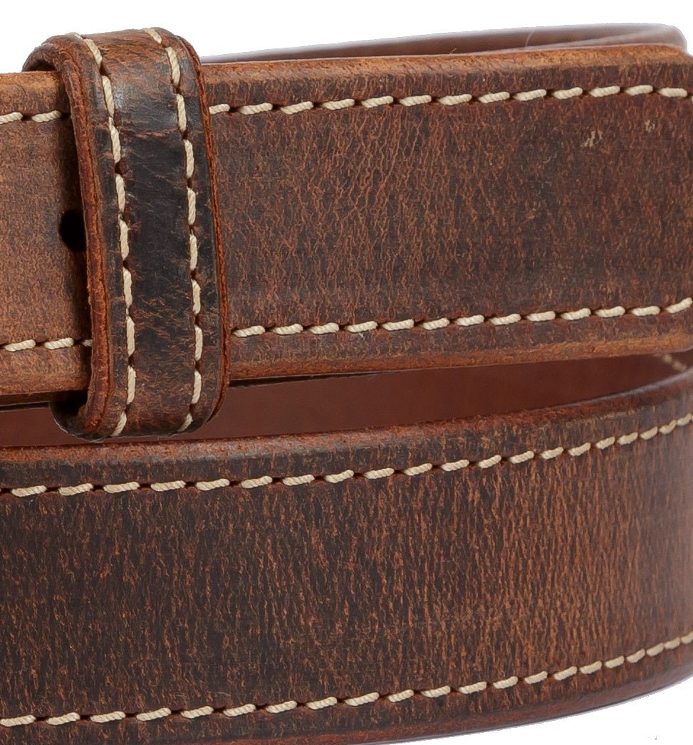 Leather BeltDISTRESSED & STITCHED LEATHER BELT - Soft & Durable with Roller BucklebeltleatherSaving Shepherd