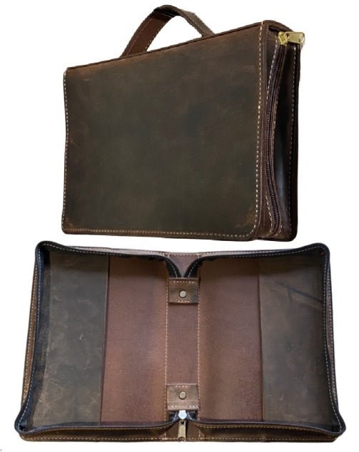 Bible CoverBIBLE CASE - Stitched Full Grain Leather Zippered Book HolderbiblebookSaving Shepherd