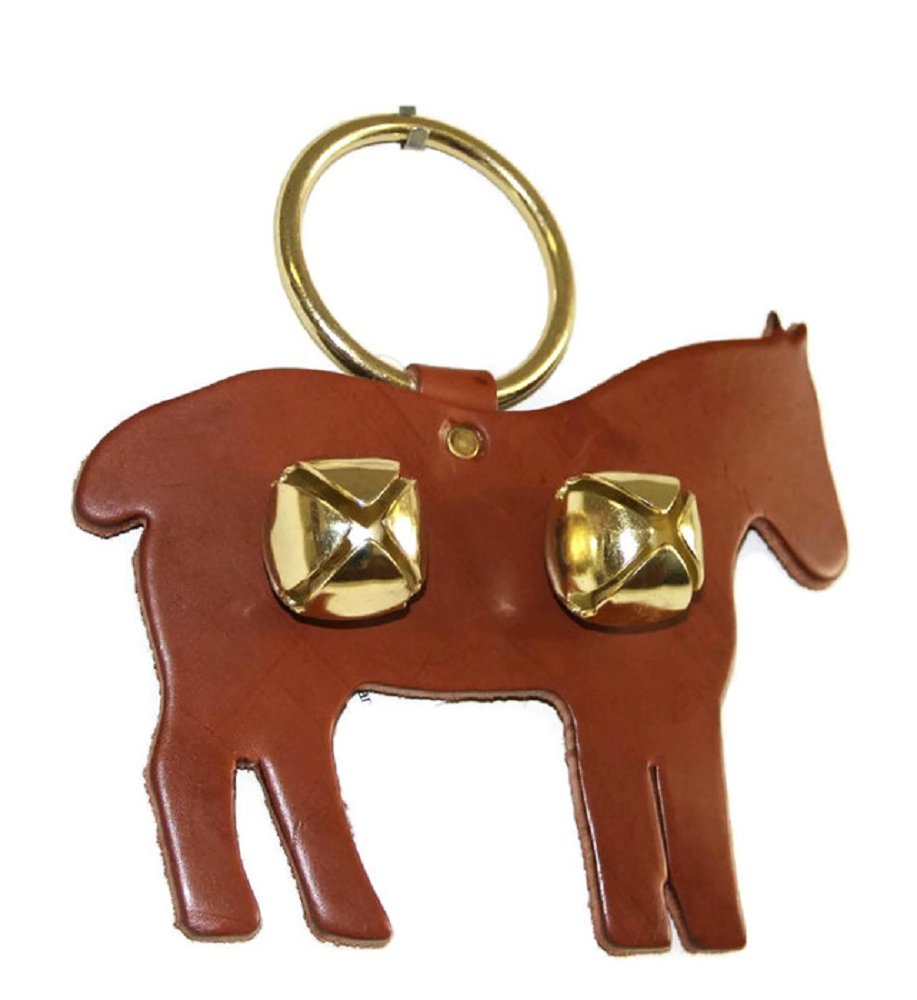 Door ChimeDOOR CHIME - LEATHER HORSE with SLEIGH BELLS in 4 Colors - Amish Handmade in USAbellschimesSaving Shepherd
