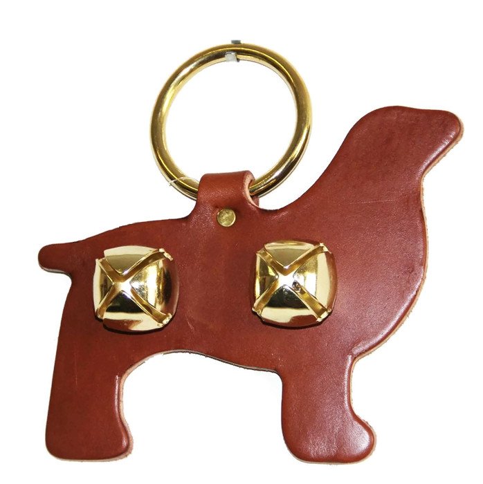 Door ChimeDOOR CHIME - LEATHER DOG with SLEIGH BELLS in 4 Colors - Amish Handmade in USAbellschimesSaving Shepherd