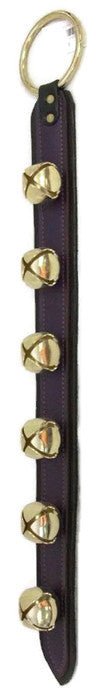 Door Chime6 SLEIGH BELLS on 2 LAYER LEATHER STRAP in 4 Colors - Amish Handmade USAbellbellsSaving Shepherd