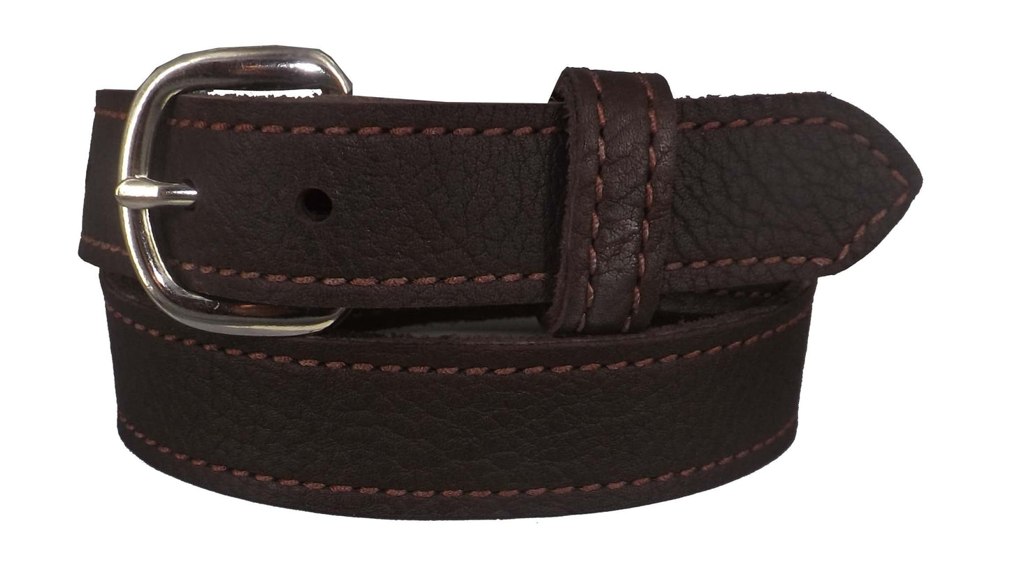 Ladies BeltBROWN LADIES BULLHIDE LEATHER STITCHED BELT - Choice of Stitching - Handmade in USAbeltbeltsSaving Shepherd