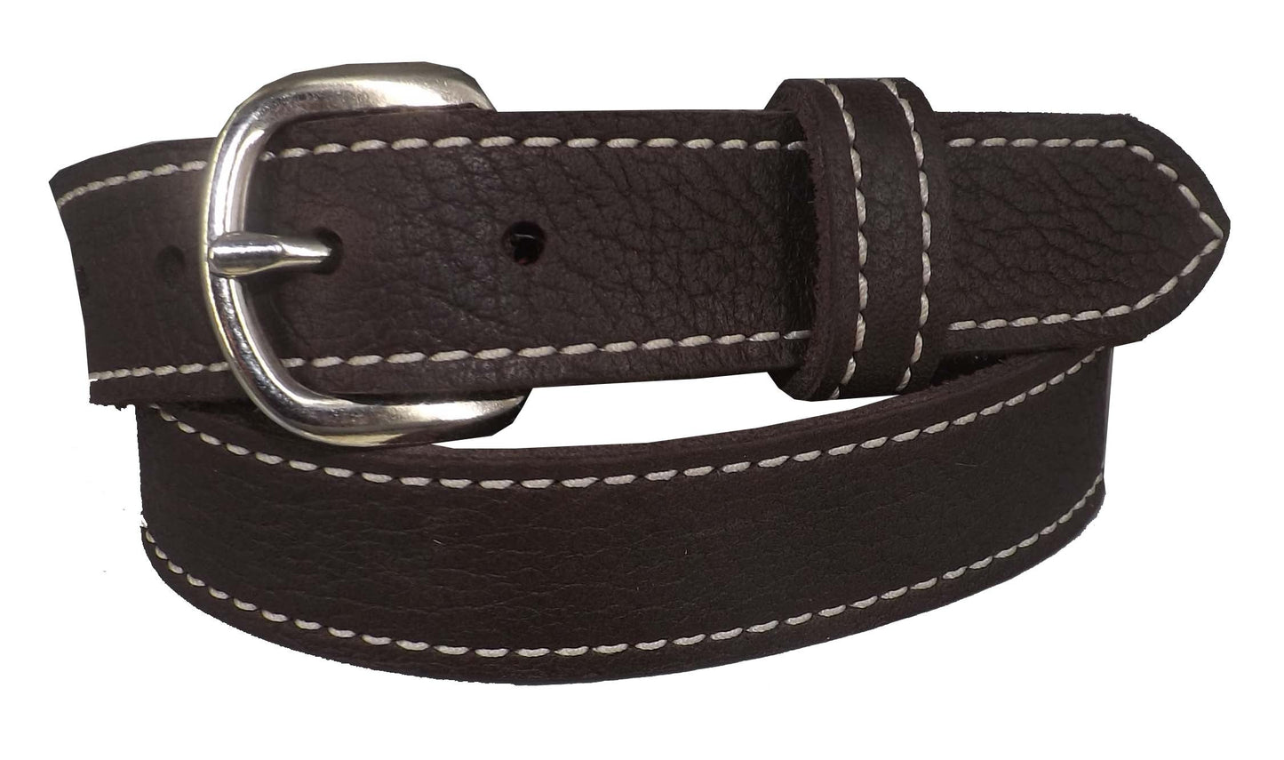 Ladies BeltBROWN LADIES BULLHIDE LEATHER STITCHED BELT - Choice of Stitching - Handmade in USAbeltbeltsSaving Shepherd