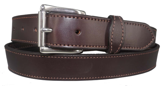 Money BeltMONEY BELT - DARK BROWN English Bridle Leather Concealed 16" Zipper PouchbeltbeltsSaving Shepherd