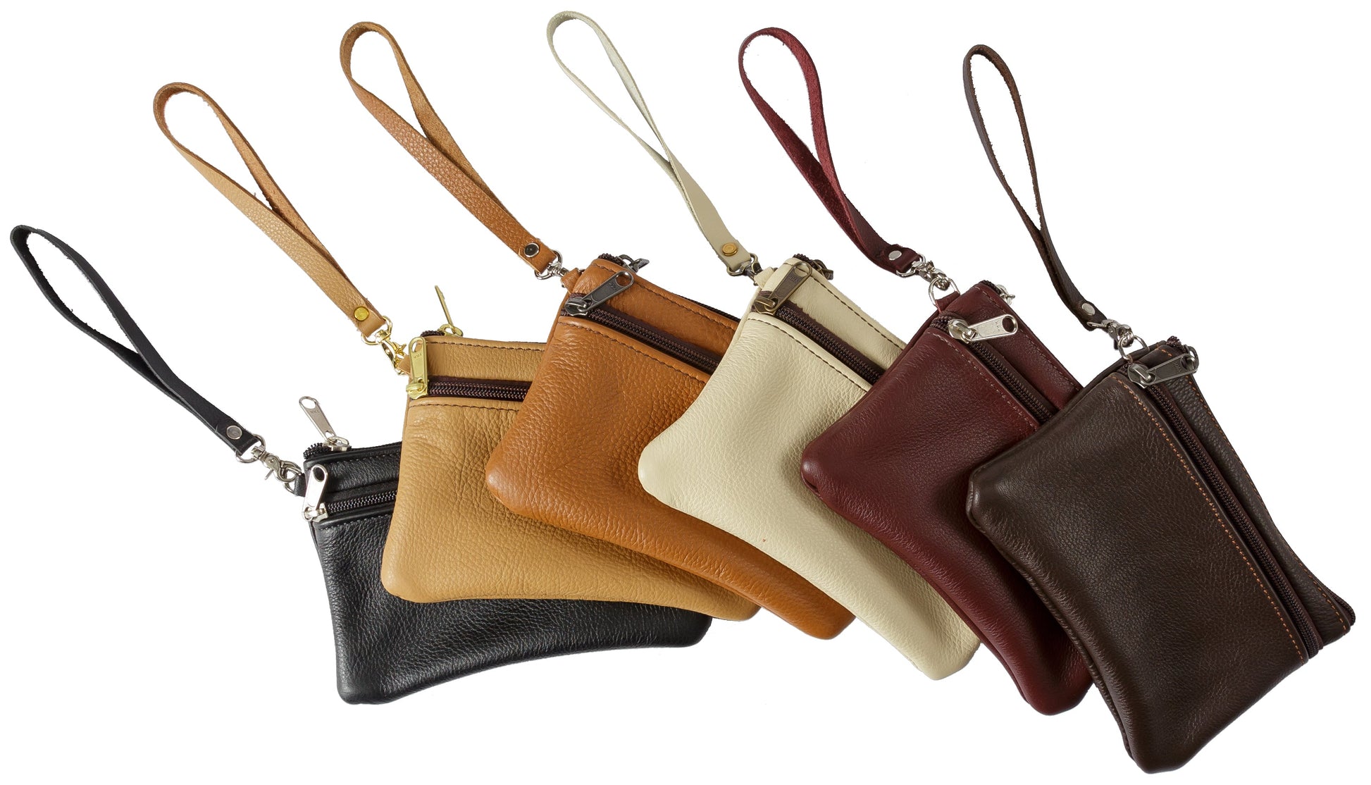 Leather PurseCLUTCH PURSE - Leather Wristlet with Removable Strap in 17 ColorsbagleatherSaving Shepherd