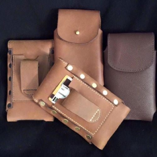 Handtooled LeatherHANDMADE LEATHER PHONE CASE & WALLET Large Belt Holster Sleeve USAbeltbelt clipSaving Shepherd