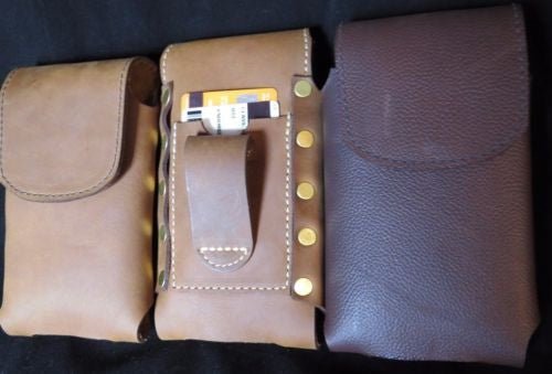 Handtooled LeatherHANDMADE LEATHER PHONE CASE & WALLET Large Belt Holster Sleeve USAbeltbelt clipSaving Shepherd