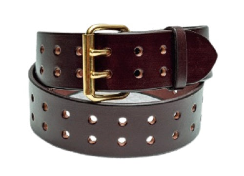 Leather Belt2" WIDE DUAL PRONG DOUBLE HOLE BELT - Heavy Duty Amish Handmade USAbeltbeltsSaving Shepherd