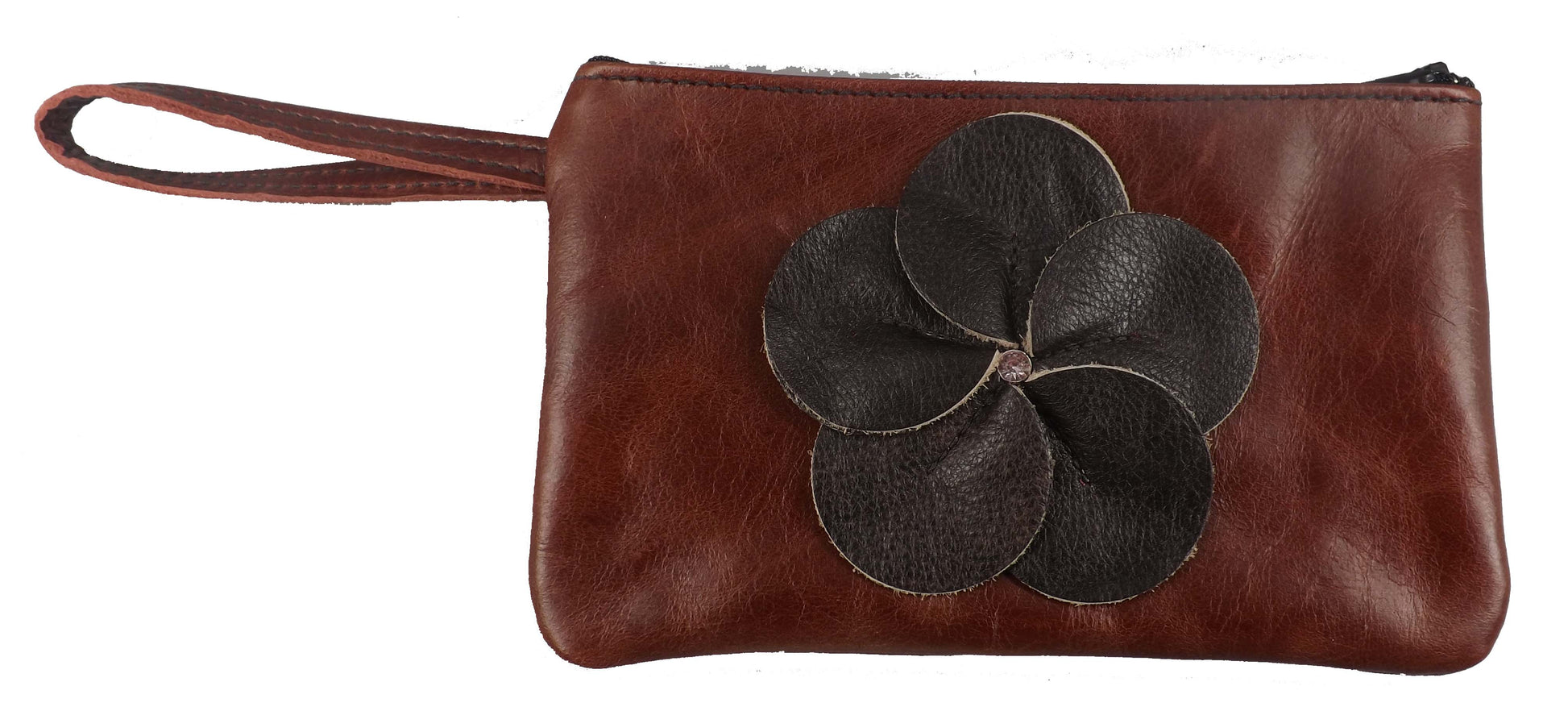 Clutch PurseLEATHER FLOWER CLUTCH - Amish Handmade in USA - 10 COLORSAmishbagSaving Shepherd