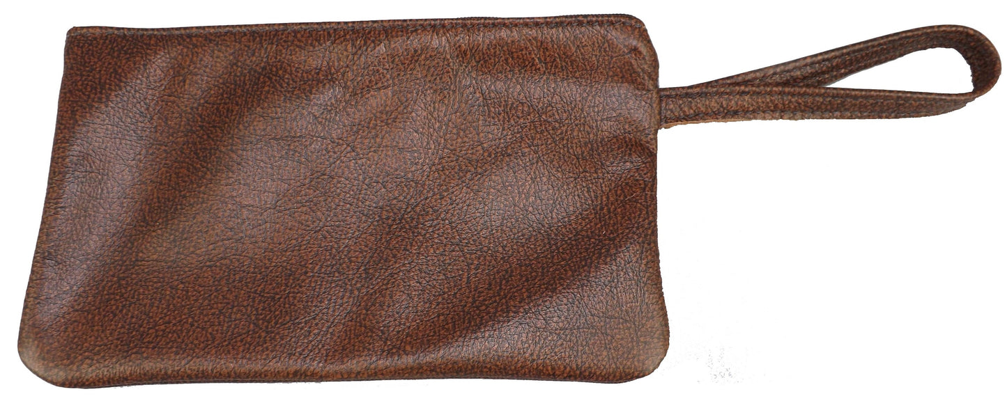 Clutch PurseCLUTCH HANDBAG - Leather Wrist Purse Amish Handmade in USA - 5 COLORSbagcarrySaving Shepherd