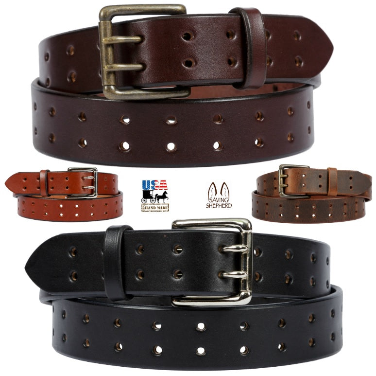 Dual-Prong Leather Belt – 1½ Inch