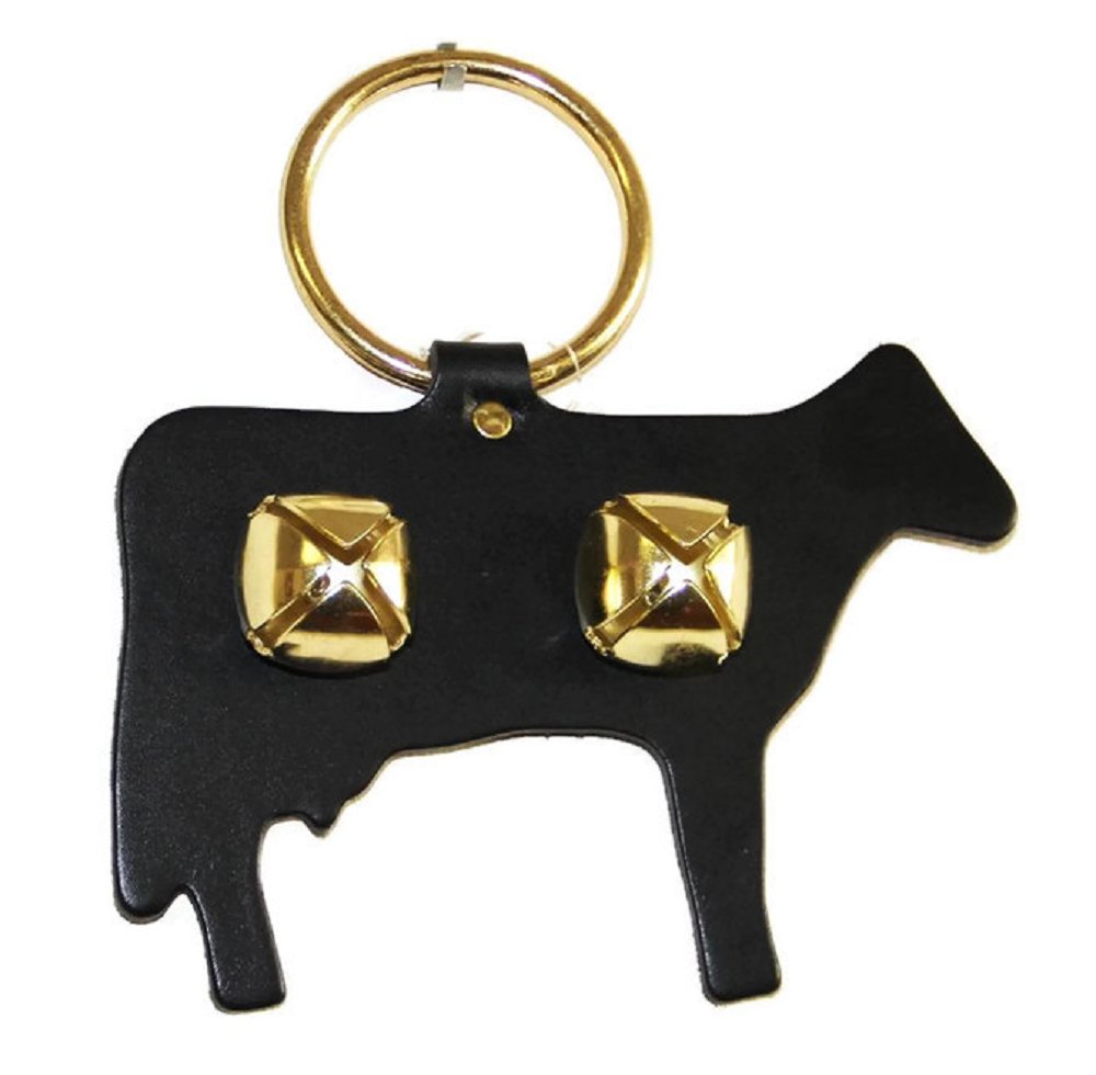 Door ChimeDOOR CHIME - LEATHER COW with SLEIGH BELLS in 4 Colors - Amish Handmade in USAbellschimesSaving Shepherd