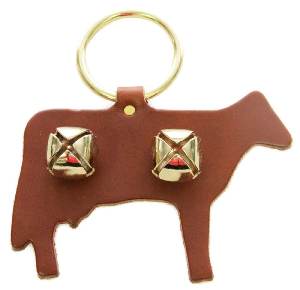 Door ChimeDOOR CHIME - LEATHER COW with SLEIGH BELLS in 4 Colors - Amish Handmade in USAbellschimesSaving Shepherd