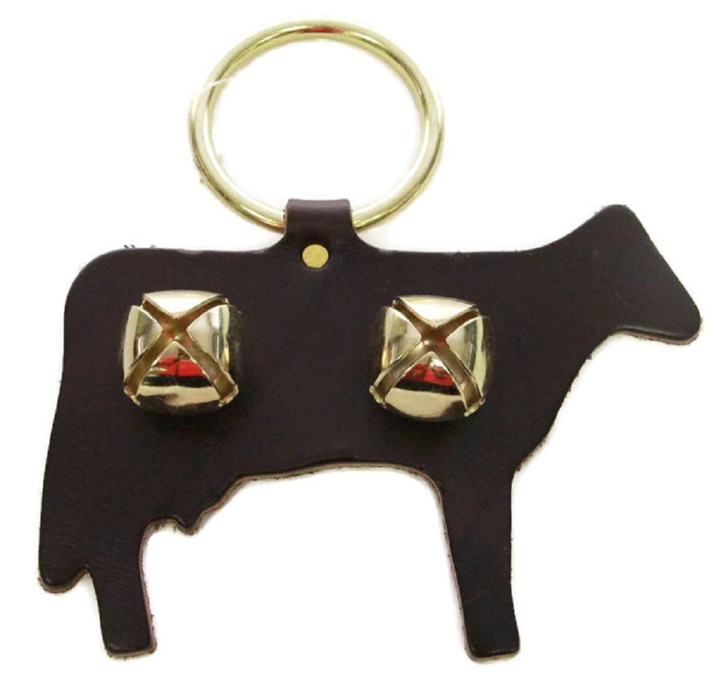 Door ChimeDOOR CHIME - LEATHER COW with SLEIGH BELLS in 4 Colors - Amish Handmade in USAbellschimesSaving Shepherd