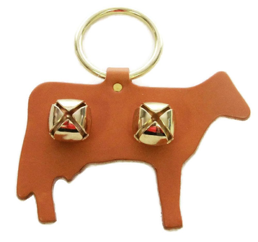Door ChimeDOOR CHIME - LEATHER COW with SLEIGH BELLS in 4 Colors - Amish Handmade in USAbellschimesSaving Shepherd