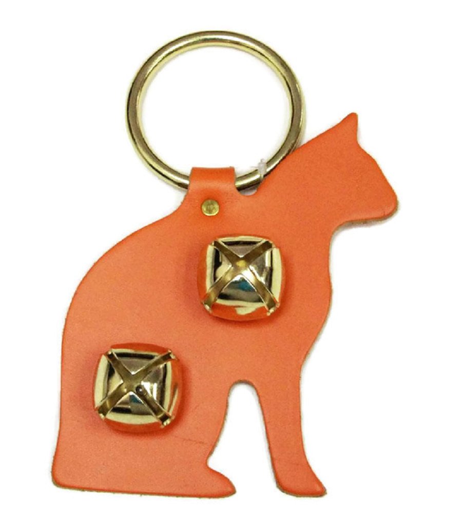 Door ChimeDOOR CHIME - LEATHER CAT with SLEIGH BELLS in 4 Colors - Amish Handmade in USAbellsCatSaving Shepherd