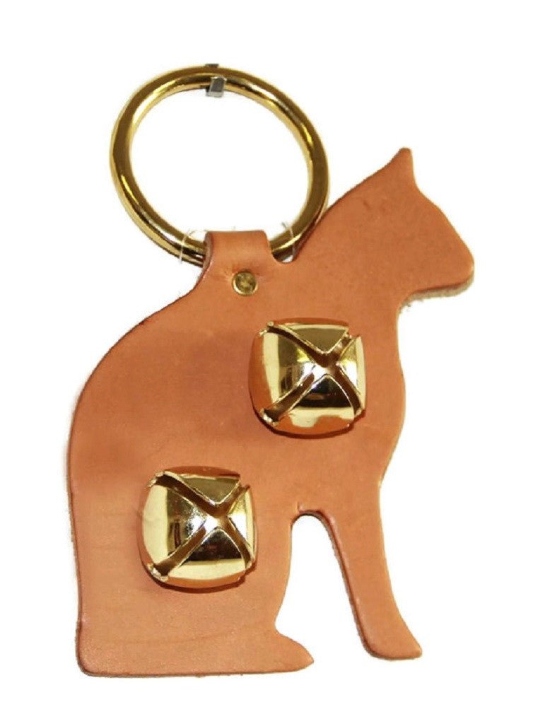 Door ChimeDOOR CHIME - LEATHER CAT with SLEIGH BELLS in 4 Colors - Amish Handmade in USAbellsCatSaving Shepherd