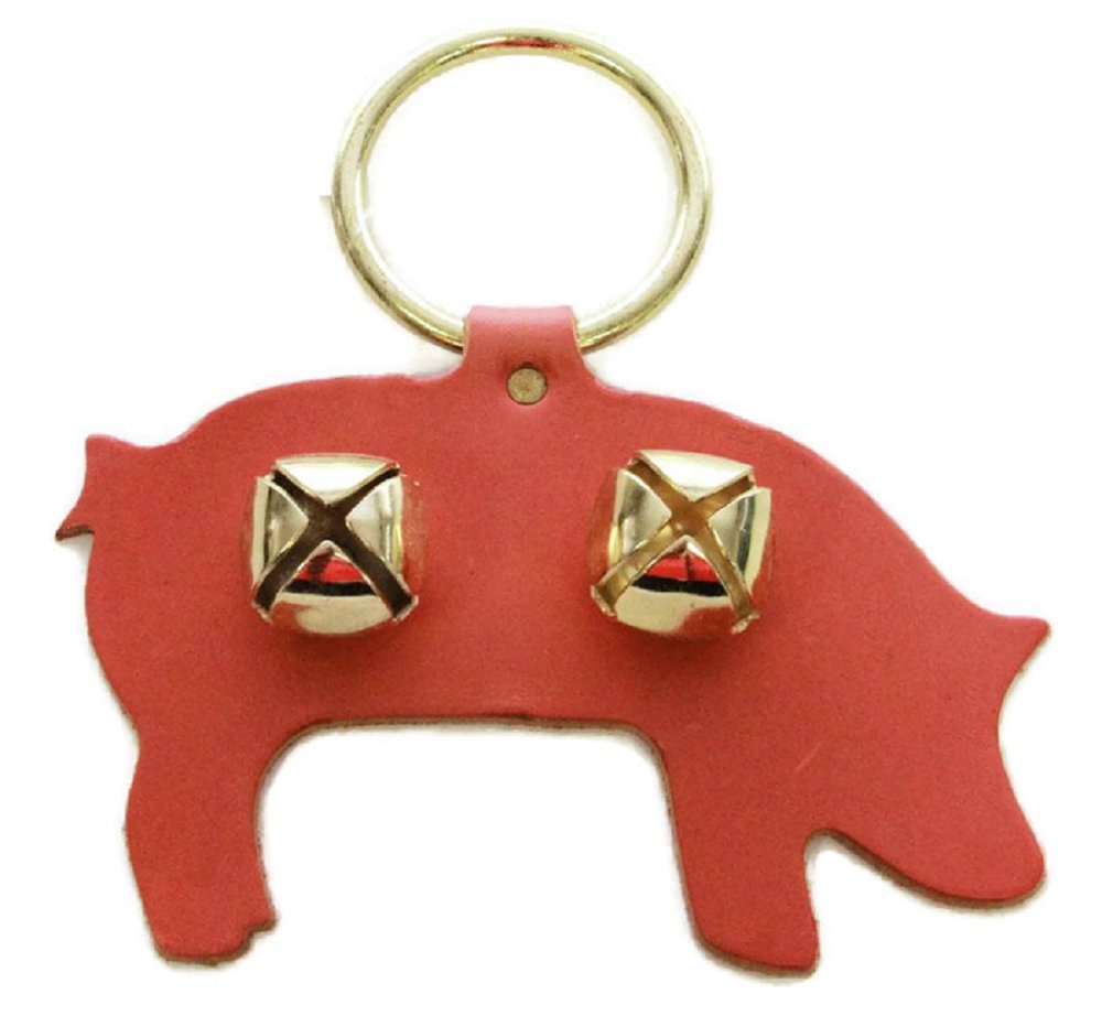 Door ChimeDOOR CHIME - LEATHER PIG with SLEIGH BELLS in 4 Colors - Amish Handmade in USAbellschimesSaving Shepherd
