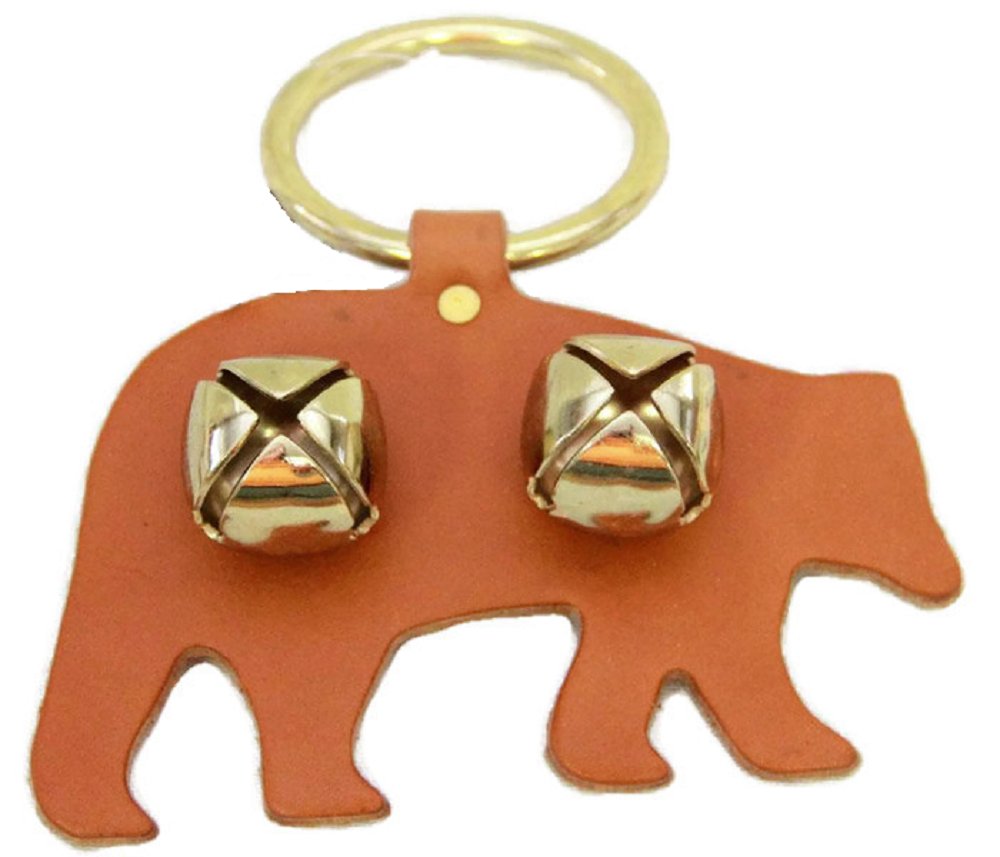 Door ChimeDOOR CHIME - LEATHER BEAR with JINGLE BELLS in 4 Colors - Amish Handmade in USAbearbearsSaving Shepherd