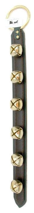 Door Chime6 SLEIGH BELLS on 2 LAYER LEATHER STRAP in 4 Colors - Amish Handmade USAbellbellsSaving Shepherd