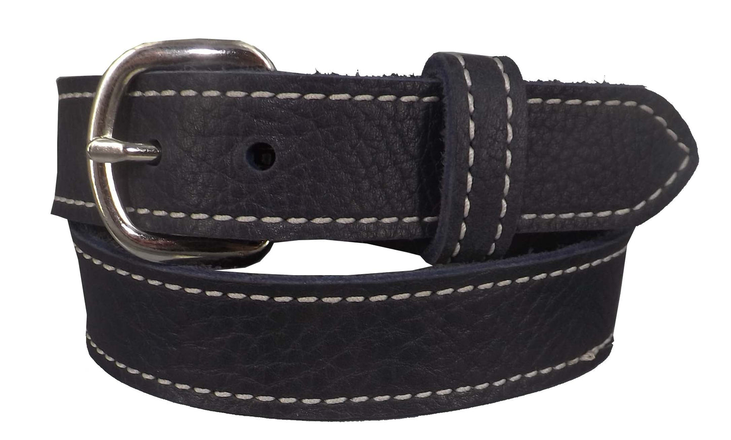Ladies BeltLADIES NAVY BLUE BULLHIDE LEATHER STITCHED BELT - Choice of Stitching - Handmade in USAbeltbeltsSaving Shepherd