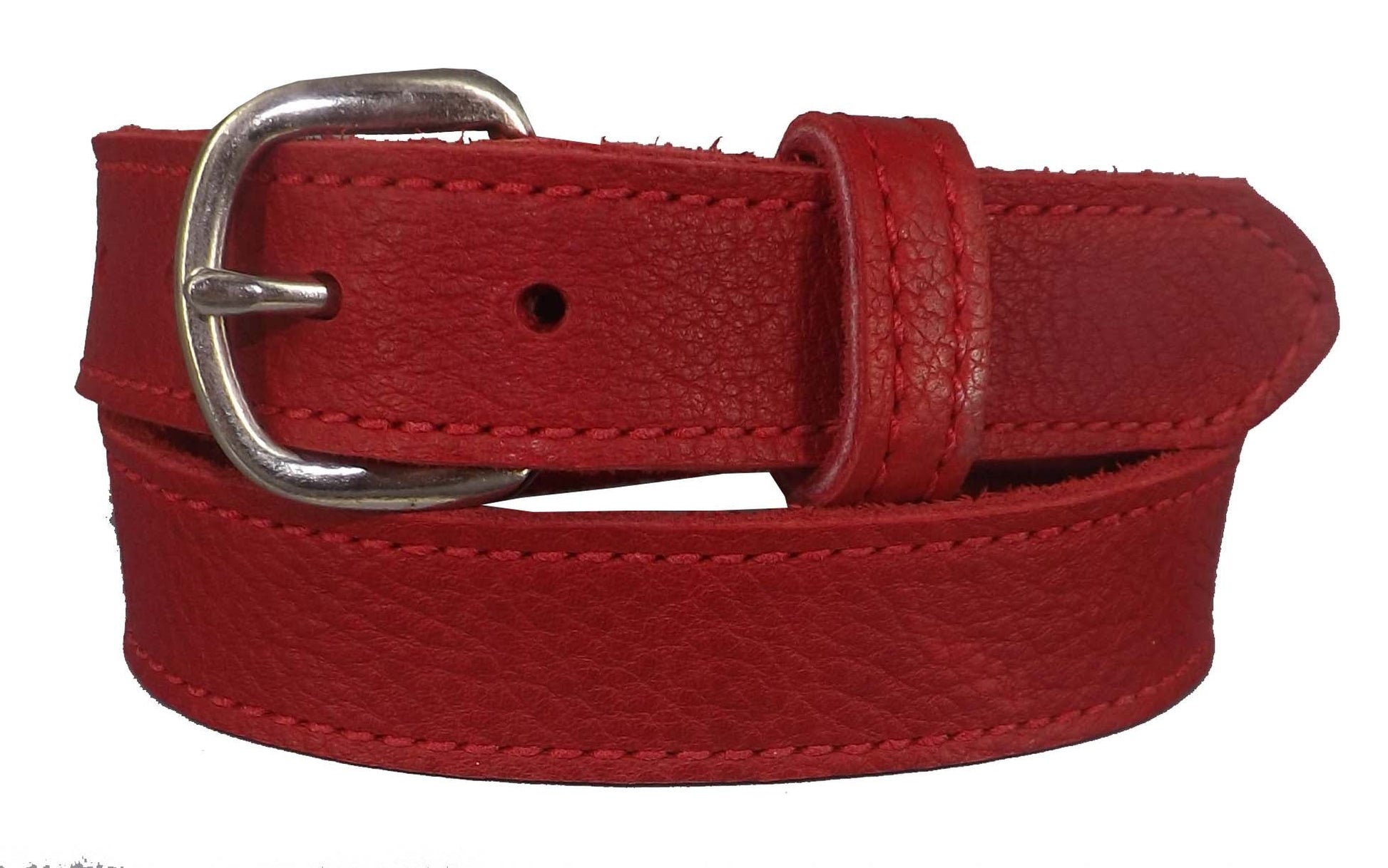 Ladies BeltLADIES RED BULLHIDE LEATHER STITCHED BELT - Choice of Stitching - Handmade in USAbeltbeltsSaving Shepherd