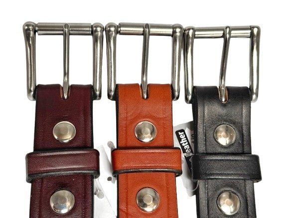Leather BeltHEAVY DUTY WORK BELT - Black or Brown 1½" Wide with Roller BucklebeltbeltsSaving Shepherd